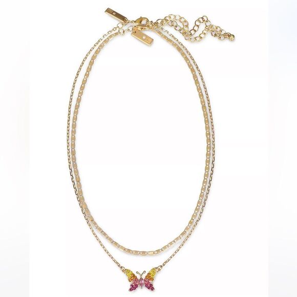NWT INC INTERNATIONAL CONCEPTS 2-Pc. Set Collar & Crystal Butterfly Necklaces - Picture 1 of 5